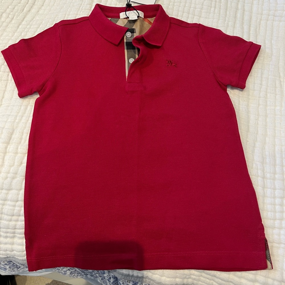 Burberry kids 5Y red polo NWT